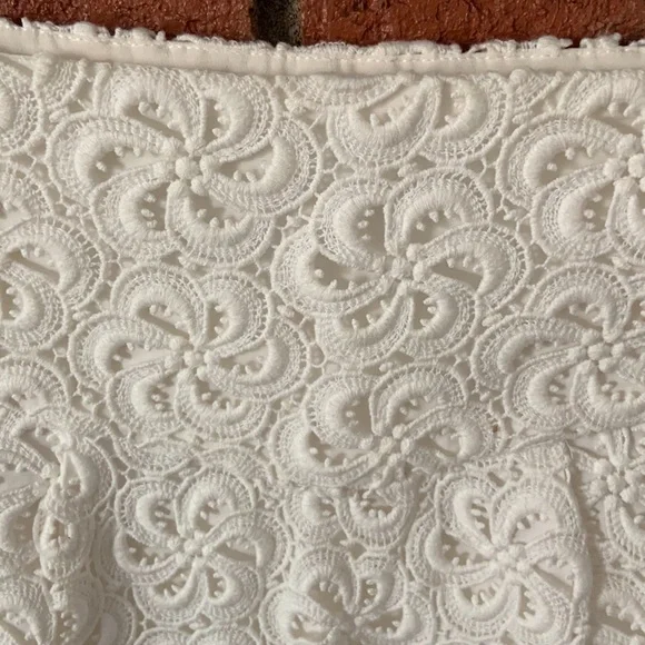 Leifsdottir Anthropologie Cream Lace Brocade Pencil Skirt - Picture 4 of 7